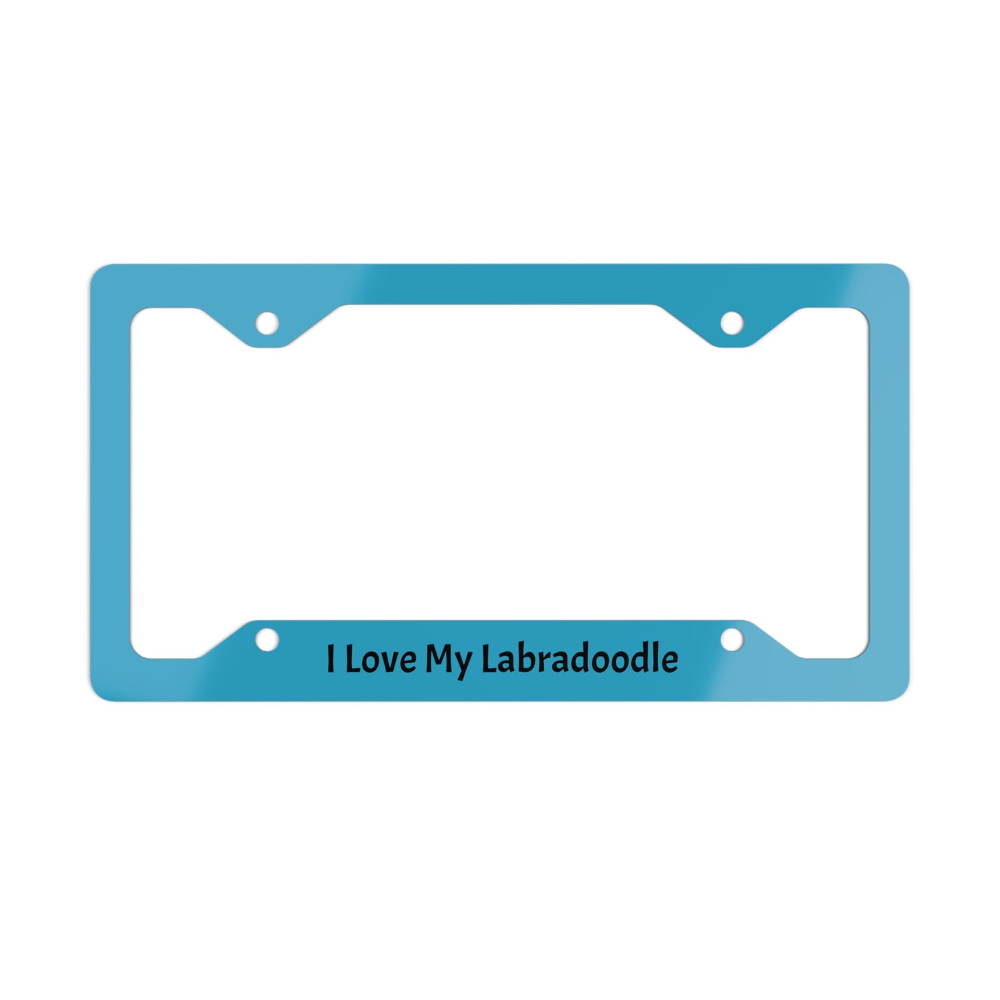 "I Love My Labradoodle" Metal License Plate Frame